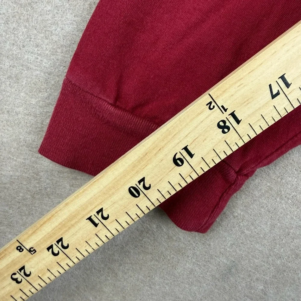 Vintage‎ Red Oak Shirt Mens XL Red Indiana College Mock Neck  USA